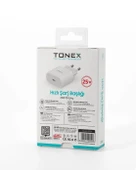 Tonex B25W Type-c Giriş Yeni Nesil Şarj Başlığı  25W 3.4A  - Beyaz - 2