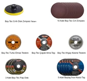 7'li Taşlama ve Kesme Disk Seti Seramik Ahşap Metal Zımpara - 2