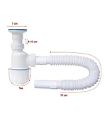 Özbest Taslı Körüklü Lavabo Sifonu Paslanmaz Süzgeç ve Vidalı - 2