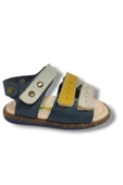 Şiringenç 1642-20 Anatomik 3 Cırt Bant Erkek Çocuk Sandalet Lacivert Sarı 18-20 thumbnail 2