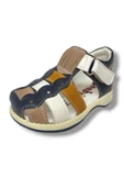 Beebron 1600-20 Anatomik Önü Kapali 3 Şeritli Erkek Çocuk Sandalet Lacivert Kahve18-20 thumbnail 1