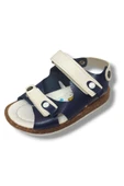 Şiringenç 1585-20 Anatomik Çift Cırt Bant Erkek Çocuk Sandalet Lacivert Beyaz 21-25 thumbnail 1