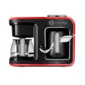 Karaca Hatır Plus 5 in 1 Konuşan Közde ve Sütlü Türk Kahvesi ve Filtre Kahve Makinesi Cherry Red thumbnail 1