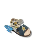 Şirinbebe 1740-20 Anatomik Yıldız Desen Cırtlı Erkek Çocuk Sandalet Lacivert Sarı 18-20 thumbnail 1