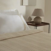 Karaca Home White Collection Delisa %100 Pamuk Keten Çift Kişilik Pike Takımı Krem thumbnail 4