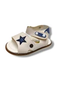Şirinbebe 3022-20 Yıldız Desen Cırtlı Erkek Çocuk Sandalet Beyaz Mavi 21-25 thumbnail 1
