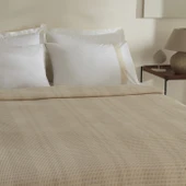 Karaca Home White Collection Delisa %100 Pamuk Keten Çift Kişilik Pike Takımı Krem thumbnail 5