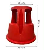 Basamaklı Kaymaz Tabure Kırmızı thumbnail 1