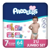 Paddlers Bebek Bezi 7 Numara XX-Large 64 Adet (20-30 Kg) 2'li Jumbo Set - 1