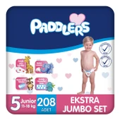 Paddlers Bebek Bezi 5 Numara Junior 208 Adet (11-18 Kg) Ekstra Jumbo Set thumbnail 1