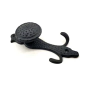 Antika Tarz Dekoratif Pirinç Portmanto Askı - 150x72 mm, Oksit - 1