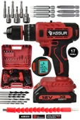 Assur 12V Çift Akülü Darbeli Şarjlı Matkap Dijital Göstergeli Akülü Vidalama thumbnail 1