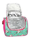 Waddell Lisanslı Fuşya- Su Yeşili Unicorn Desenli Termal Beslenme Çantası 1019 - 4