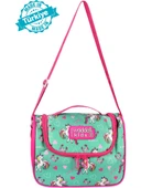 Waddell Lisanslı Fuşya- Su Yeşili Unicorn Desenli Termal Beslenme Çantası 1019 - 2