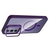 Galaxy S25 Plus Kılıf Standlı ve Kamera Lens Hediyeli M-Safe Şarj Özellikli Etro Kapak thumbnail 3