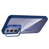 Galaxy S25 Plus Kılıf Standlı ve Kamera Lens Hediyeli M-Safe Şarj Özellikli Etro Kapak thumbnail 9