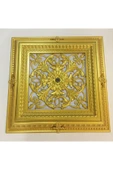 DECOGOLD Saray Tavan Göbek Panel 72cm*72cm Gold Içerisine Led Döşenebilir Panel thumbnail 1