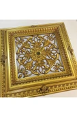 DECOGOLD Saray Tavan Göbek Panel 72cm*72cm Kahve Eskitme Içerisine Led Döşenebilir Panel thumbnail 1