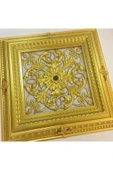 DECOGOLD Saray Tavan Göbek Panel 72cm*72cm Gold Içerisine Led Döşenebilir Panel thumbnail 3