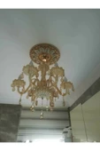 Decomarket 40*40 Cm Estetik Dekoratif Tekli Avize Göbeği Gümüş - 4