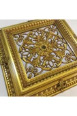 DECOGOLD Saray Tavan Göbek Panel 72cm*72cm Kahve Eskitme Içerisine Led Döşenebilir Panel thumbnail 4