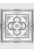 decozara 90x90 KARE GÜMÜŞ RENK SARAY TAVAN GÖBEK thumbnail 1