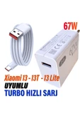 Mi 13 - 13T - 13 Lite Uyumlu 67W Turbo Hızlı Şarj Aleti ve Kablosu thumbnail 1