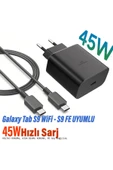 Samsung Galaxy Tab S9 Wi-Fi Tablet Uyumlu Şarj Cihazı ve Kablosu 45W Süper Hızlı Şarj thumbnail 1