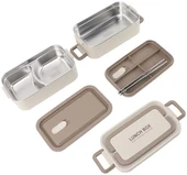 304 Paslanmaz Çelik Yemek Kabı Dikdörtgen Çift Katmanlı Yemek Kabı  Öğrenci Taşınabilir Yemek Kabı thumbnail 5