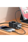 Akım Korumalı USB Type-C Priz Uzatma Kablosu Çok Amaçlı Şarj Cihazı Çoklu Priz 1.5M 2500W 40W OUTPUT thumbnail 1