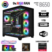 Xaser Lexus x790 Ryzen 7 9800X3D 32GB DDR5 Ram 1TB M.2 NVMe SSD 16GB RX9060 XT Sıvı Soğutmalı Masaüstü Oyuncu Bilgisayarı - 1