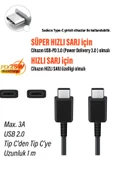 Samsung A16 Uyumlu Şarj Kablosu Type C Süper Hızlı Şarj 25W thumbnail 2