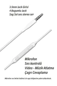 Samsung A04 - A05 - A06 Kulaklık Mikrofonlu Silikon Uçlu Beyza thumbnail 2