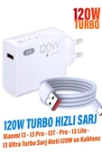 Xiaomi 13 - 13 Pro - 13T - Pro - 13 Lite - 13 Ultra Turbo Şarj Aleti 120W ve Kablosu thumbnail 1