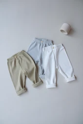 3lü Bebek Fitilli Penye Bebek Unisex Tayt Model 5 thumbnail 2