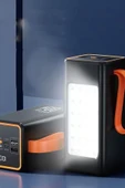 50000mAh Powerbank Hızlı Şarj 22.5W Kamp için Şarj İstasyonu Led Işıklı 4xUSB 1x Type-C/Lightning/Micro - 3