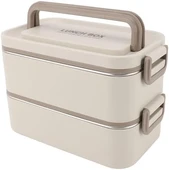 304 Paslanmaz Çelik Yemek Kabı Dikdörtgen Çift Katmanlı Yemek Kabı  Öğrenci Taşınabilir Yemek Kabı thumbnail 7