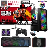 Xaser Armor X60 Ryzen 5 5500 32GB Ram 1TB M.2 NVMe SSD 8GB RX580 24" Curved Masaüstü Oyuncu Bilgisayarı thumbnail 1