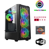 Xaser Armor X60 Ryzen 5 5500 32GB Ram 1TB M.2 NVMe SSD 8GB RX580 24" Curved Masaüstü Oyuncu Bilgisayarı thumbnail 2