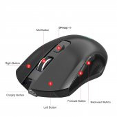 Valkyrie 6 Tuşlu Şarjlı Sessiz 2400DPI Kablosuz Gaming Mouse - 5