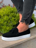 Knack Günlük Spor Klasik Ayakkabı 717 Siyah Süet (Beyaz Taban) thumbnail 2