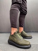 Knack Yüksek Taban Günlük Ayakkabı 040 Haki (Siyah Taban) thumbnail 2