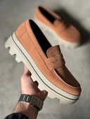 Knack Yüksek Taban Klasik Ayakkabı 779 Taba Süet - 6