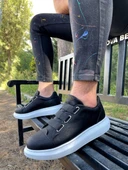 Knack Sneakers Ayakkabı 889 Siyah (Beyaz Taban) thumbnail 6