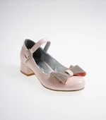 Pudra Rugan Taşlı Fiyonk Kız Çocuk Lüks Abiye - 1