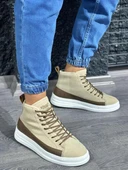 Knack Yüksek Taban Ayakkabı C-030 Vizon Süet - 1
