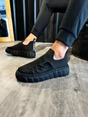 Knack Yüksek Taban Günlük Ayakkabı 1025 Siyah (Siyah Taban) - 3