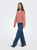 Only Lıvına Çizgili Kadın Sweat 15359682 - 4