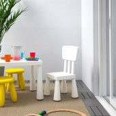 Çocuk Taburesi IKEA Oturak Masa Oyun Sandalyesi Polipropilen Plastik Sarı ikea - 2