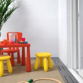 Çocuk Taburesi IKEA Oturak Masa Oyun Sandalyesi Polipropilen Plastik Sarı ikea - 3